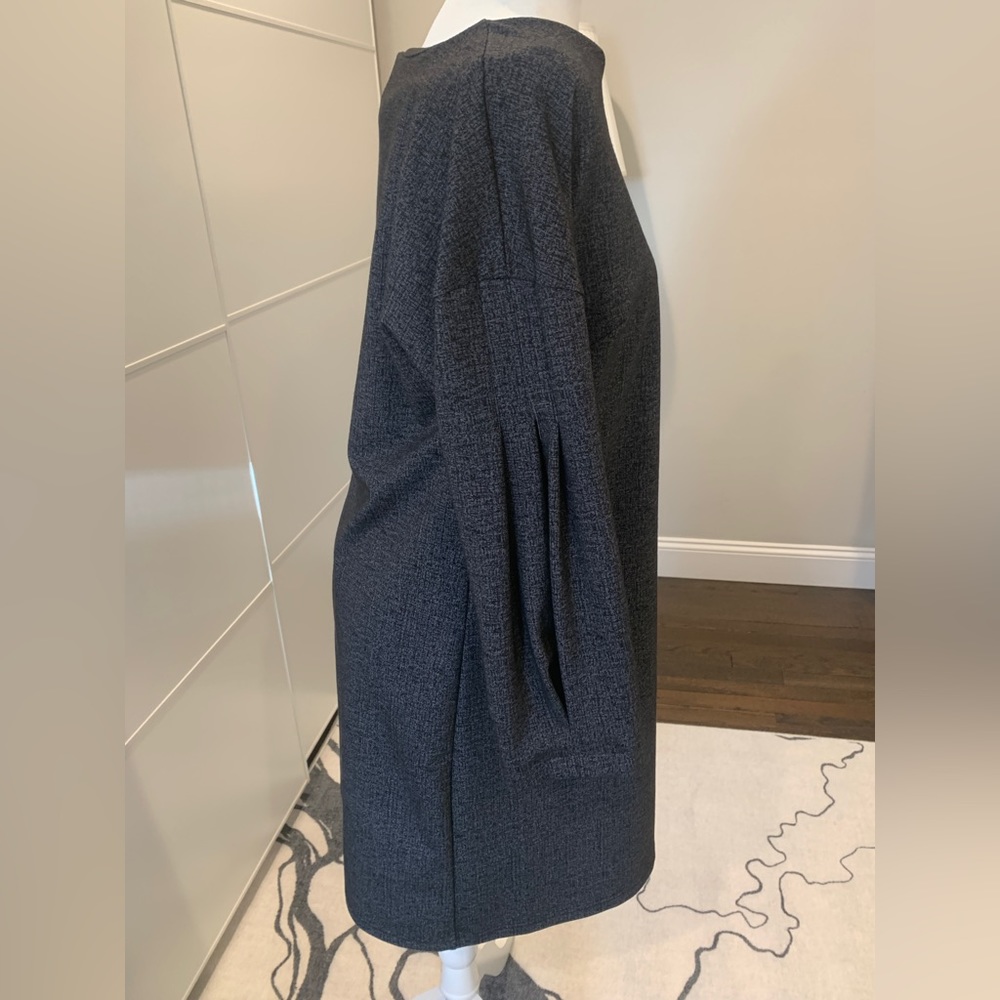 Banana Republic Balloon Puff Sleeve Gray Shift Dress